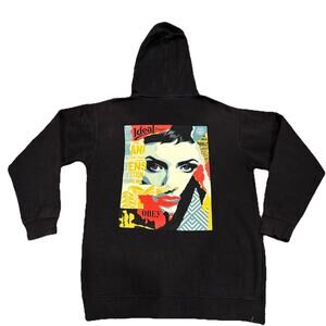 OBEY Worldwide Black, Size M Graphic Ideal Power PROPAGANDA Skaters Hoodie
